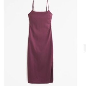 Abercrombie & Fitch Plum Slip Midi Dress NWT